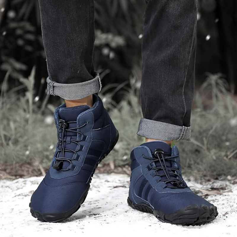 Zapato de Invierno Barefoot Polar Antideslizante y Resistente al Agua - Azul Marino (Unisex)