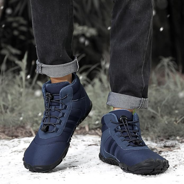 Zapato de Invierno Barefoot Polar Antideslizante y Resistente al Agua - Azul Marino (Unisex)